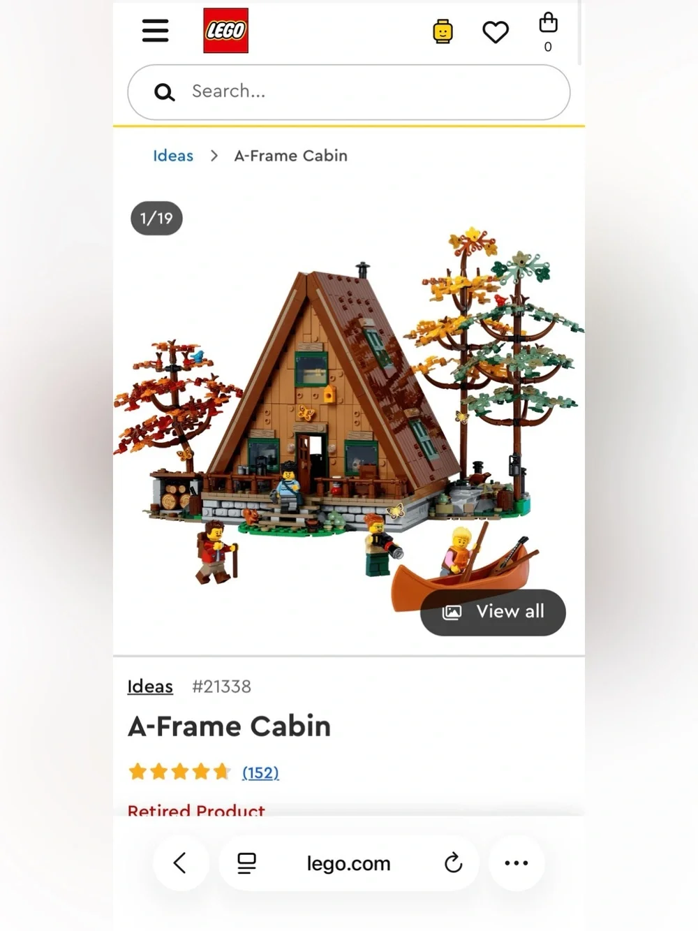 LEGO Ideas A-Frame Cabin 21338 RETIRED Complete w/ Box & Instructions